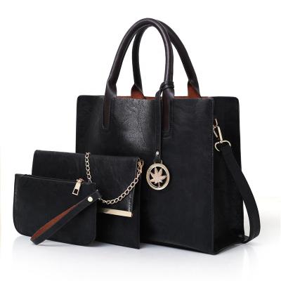 China 2021 High Quality Korean Style Luxury Cross - Body Bags Ladies Tote Handbag Set 3 Pieces Fashion Women With Purse for sale