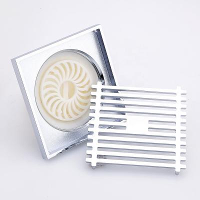 China Factory Price 10*10cm Modern Decorative Smell-Resistant Brass Floor Drain for sale