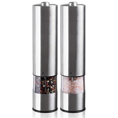 China Stainless Steel Electrically Adjustable Salt And Pepper Grinder for sale