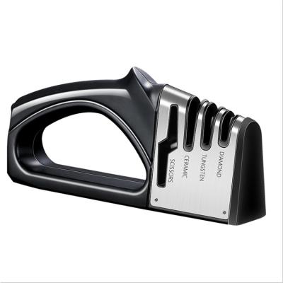 China Amazon Viable Hot Sales 4 in 1 Multifunctional Kitchen Sharpening Tools Scissors and Knife Sharpener for sale