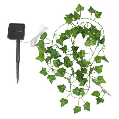 China Green Leaf String Lights Green Leaf String Lights Artificial Battery Operated Garland Light For Weeding Home Christmas Fairy Lights Vine Decor for sale