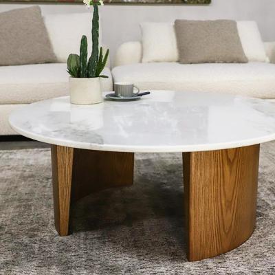 China New Design Statistical Institute Tea Table Metal Coffee Table Combination Natural Marble Light Northern Europe Luxury for sale