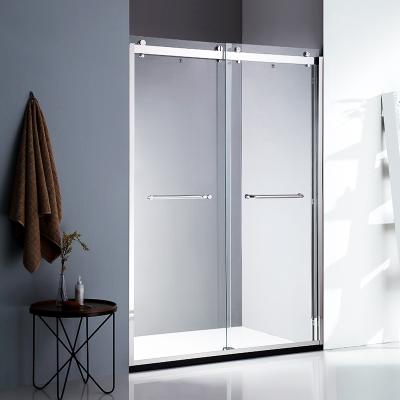 China Modern Aluminum Sliding Door Modern Aluminum Shower Enclosure Bath Square Glass Doors for sale