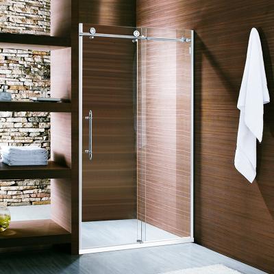 China Modern Bathroom Shower Unit Sliding Door Glass Shower Luxury Integral Sliding Enclosure for sale