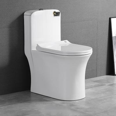 China Automatic Operation Patents Design Flush Fitted One Piece Toilet Siphon Double Lavatory for sale