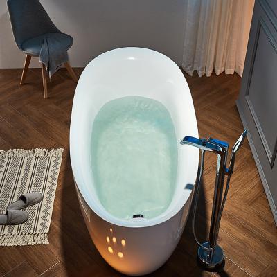 China Simple Design Freestanding Tub Eco - Friendly Bathroom Material Indoor Deep Acrylic Bathtubs for sale