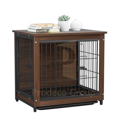 China Breathable Indoor Large Wooden Dog Crate Modern Cage Design Dog Crates for sale