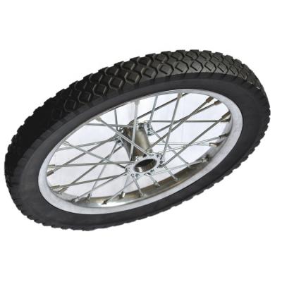 China Cart/Trolley Wheel 16 Inch Steel Rim Solid Rubber Wheel For Trailer for sale