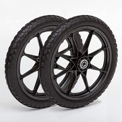 Κίνα Building Material Shops 16 Inch Flat Free Plastic Spoke Wheels For Garden Wagon , Pony Wagon προς πώληση