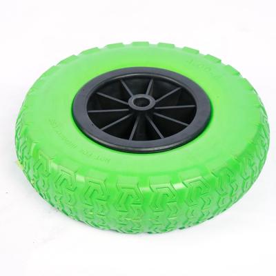 China Hotels PU Foam Wheel Factory Direct Sale Trolley Barrow Wheel10 Inch Wheel for sale