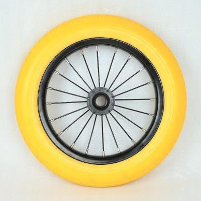 China Flat Free 12 1/2 x 2 1/4 PU Foam Bicycle Spoke Wheel for sale