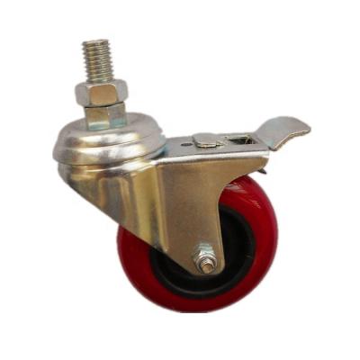 China 3 Inch 75mm PU Hardware Contemporary Furniture Leg Caster for sale