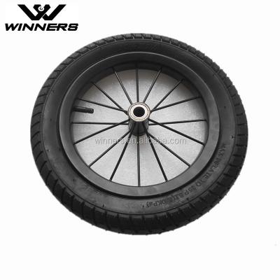 Κίνα Steel Spokes Edges 12 Inch Black Scooter Wheel , Air Kid Scooter Wheel προς πώληση