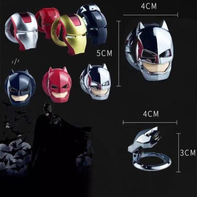 China 3D Sticker Plastic Car Interior Trim Cover Push Button Switch Car Iron Man Engine Start Stop Ignition ABS ABS Interior Accessories for sale