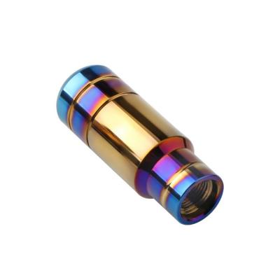 China Round Aluminum Alloy Stick Burnt Titanium Finish Tear Drop Style Shift Knob Aluminum Alloy Universal Fit Shift Lever for sale