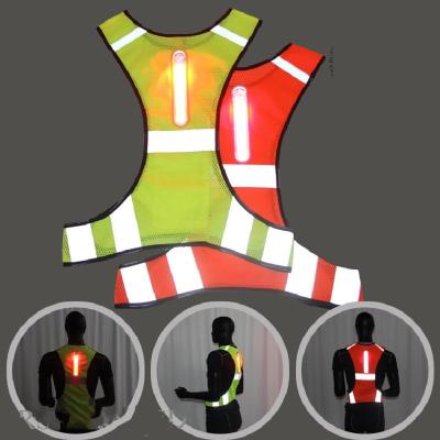 China Safety Chaleco Reflectante LED Vest High Visibility Construction Lightweight Reflective Clothing Reflective Vest/Road Working Recycling Reflective Vest for sale