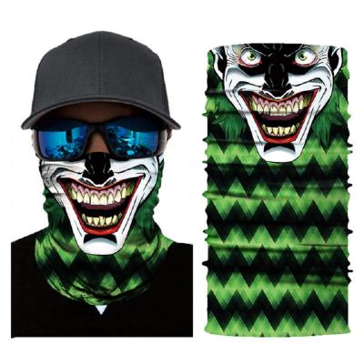 China Wholesale Seamless Custom Quikly Breathable Dry Neck Anti-UV Polish Skull Ghost Multifunctional Tubular Recycling Bandanas for sale