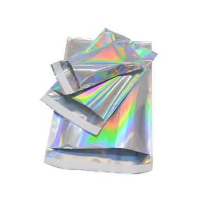 China Fashion Accessories Wholesale Self-Sealing Laser Plastic Wraps Shipping Storage Bags Holographic Gift Jewelry Adhesive Poly Messenger Packaging Bag for sale