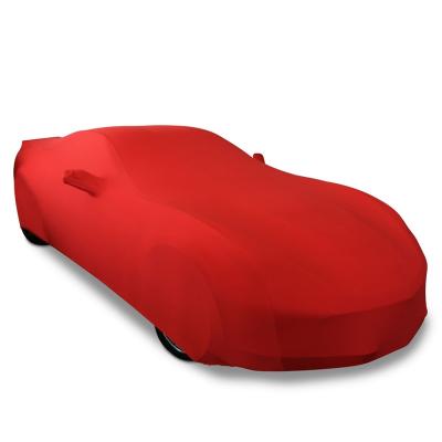 China Dustproof Sports Car Covering Stretchable Customized Elastic Sports Car Spandex Stretch Car Cover for sale