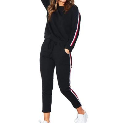 China 2021 High Quality Custom Sweatsuits Breathable Logo 2 Pieces Set Women Tracksuits Tracksuit Set For Women for sale