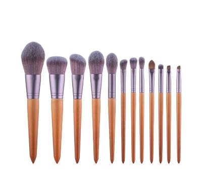 China Angular Blush Unique Design Hot Sale Quality Travel 12 Pcs Makeup Brush Set for sale