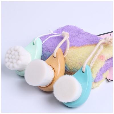 China Wooden+Fiber Cheap Hot Sale Good Quality Silicone Brush Facial Cleansing Massager for sale