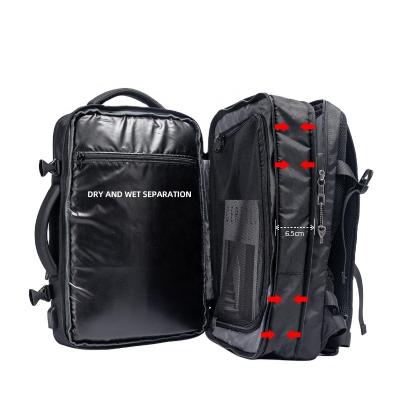 China With USB G&T zipper increased business backpack fashion travel Oxford handle soft waterproof polyester nylon male multifunction bags for sale