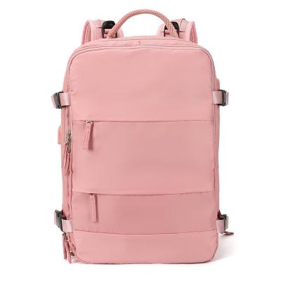 China With Lady Anti-theft Travel Pink Laptop Backpack Large Capacity 15.6 Inch USB Business Computer Casual Light for sale