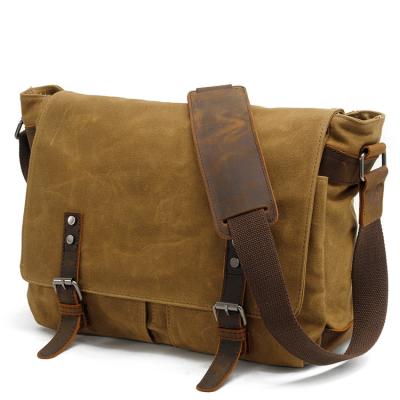 China Waterproof Canvas G&T Canvas Men Waterproof Oil Wax Canvas Vintage Camera Bag For Wholesales for sale