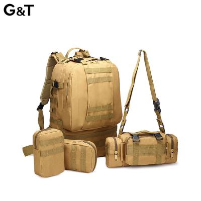 China Wholesale 50L Anti Theft Mens Backpacks 1 Set 4 Pack Military Tactical Backpacks Travel Rucksack With Drop Shipping for sale