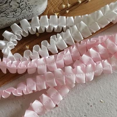 China Diy New York Handmade Wholesale White French Lace Trimming Pink Trimming Lace For Garment Accessories Decoration for sale