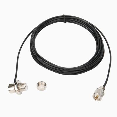 China ABBREE RG-316 Coaxial copper extension feeder cable 5m/16.4ft PL-259 to S0239 for Baofeng TYT QYT KT-7900D Baojie car mobile radio for sale