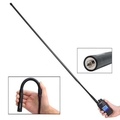 China ABBREE Antenna SMA-Male Gooseneck 124CM VHF UHF 144/430Mhz Tactical Radio Antenna For FB UV-3R UV-100 UV-200 Two Way Radio Antenna for sale