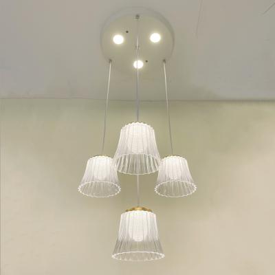 China Modern Nordic Acrylic Hotel Chandelier Single Corridor Home Hanging Pendant Light for sale