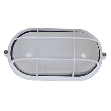 China E27 LED Outdoor Oval Outdoor Wall Sconce Moisture Proof IP44 Aluminum And Glass Bulkhead for sale