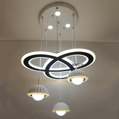 China Wholesale Modern Nordic Style Acrylic Lampshade Aluminum Frame Hotel Chandelier For Restaurant Home Lighting Single Corridor for sale