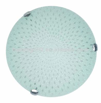 China Good Quality Round Shape Glass Ceramic Lamp Holder E27 LED Outdoor Energy Saving Ceiling Light Frosted Glass Cover Slim Iron Base for sale