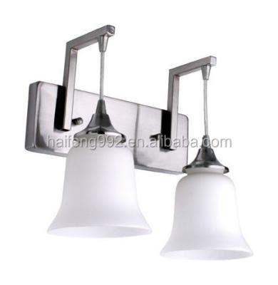 China Modern the factory direct sale in a low price indoor home hotel wall light / a special two heads wall light glass and metal socket E14/E27 for sale