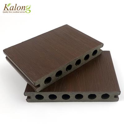 China Kalong Eco - Friendly Waterproof Flame Retardant Anti - UV Wood Plastic Composite Exterior Decking for sale