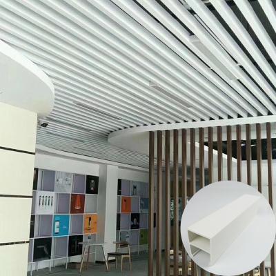 China Artistic Ceilings Shape Indoor Conservatory WPC Strip Artistic Ceiling For Park for sale