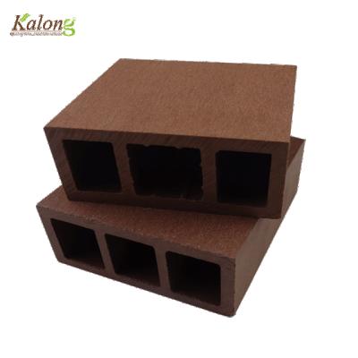 China Outdoor Square Timber Plastic Tube UV WPC Railing Resistance 40*90mm Balustrade Barrier Panel Ceiling Tiles for sale