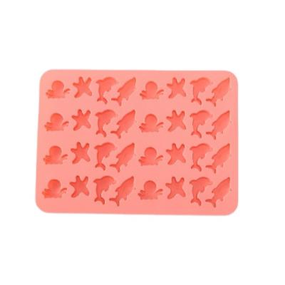 China Sustainable Good Quality Square Shape Silicone Marine Life Cake Mold Baking Mold for sale