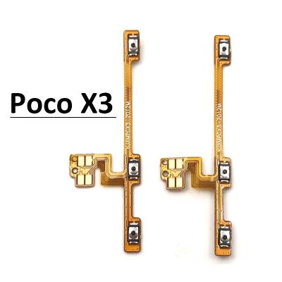 China Main Power Switch Button On/Off Volume Control Button Flex Cable For Xiaomi Poco X3 Phone Accessories Standard for sale