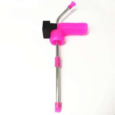 China Longpartner Non-Toxic Pink Timer Beer Snorkel For Speed ​​Bottle Beer Glass Blast for sale