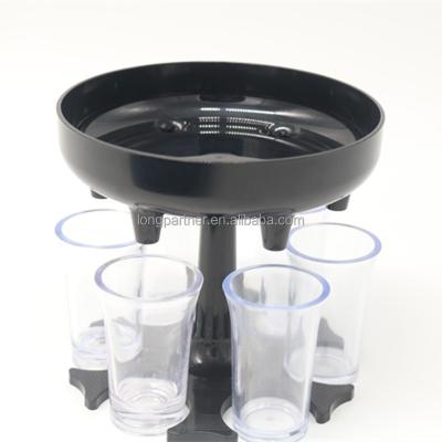 China Factory Direct Selling PLASTIC Plastic Wine Dispenser With 6pcs Cups Party Drinking Tool Food Grade Beer Dispenser for sale