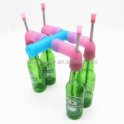 China Stocked Four Bottle Beer Snorkel Adapter , Four Cans Snorkel Connector , Quad Adapter for sale