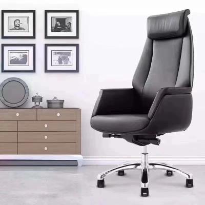 China Luxury Executive Leather Office Chair (Height) Most Comfortable High Back Adjustable With Office Furniture for sale