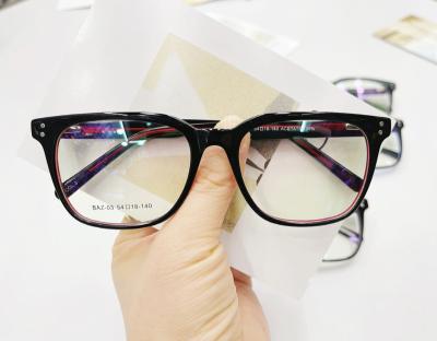 China 2021 Newest Design Acetate Frames Fashion Acetate Glasses Hot Sale Acetate Optical Blue Light Blocking Glasses For Wholesales Stock BAZ-03 for sale