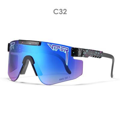 China Outdoor Riding Sports 2020 Hot Sale Pit Viper Outdoor Big Glass Cycling Sunglasses Sports UV400 Glasses Windproof CE Large Mirror Sight Glasses In China for sale