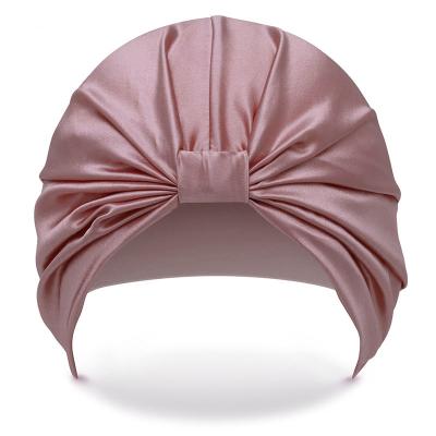 China Protect Hair Wholesale Customized High Quality Silk Sleep Hair Hood With Bondage for sale